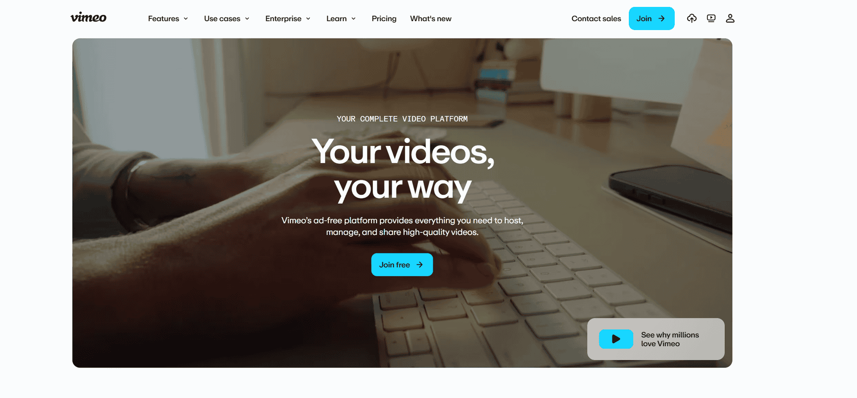 VIMEO 站点截图