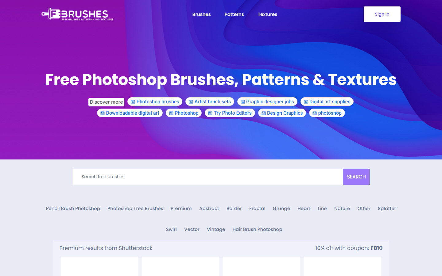 Fbrushes 站点截图